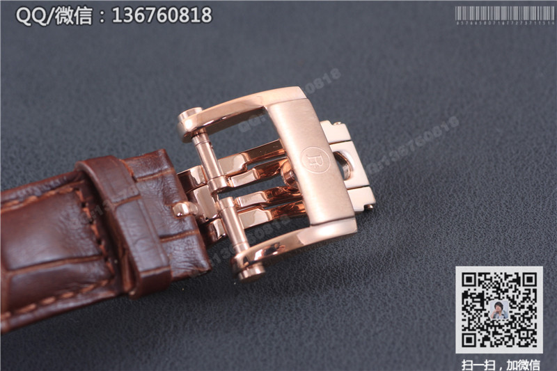 高仿帕玛强尼手表- Kalpa系列PFC124-1000301自动机械腕表 玫瑰金表壳 白色字面